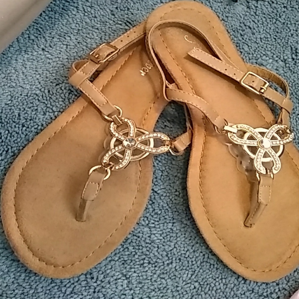 Cute gold sandals